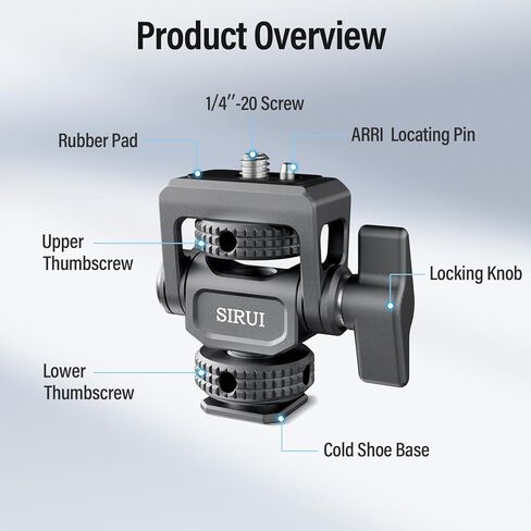 SIRUI NATO Top Handle and Camera Monitor Mount with Cold Shoe Bundle in Saudi Arabia