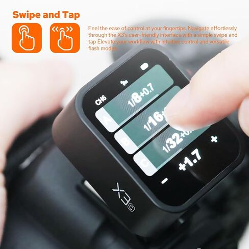 Godox X3-N Wireless Flash Trigger لكاميرات Nikon ، 2.4G Wireless X System TTL Autoflash HSS1/8000S OLED High Brightness Touchnen 16 مجموعة و 32 قناة مضمنة في بطارية ليثيوم 850 مللي أمبير في الساعة. in Saudi Arabia
