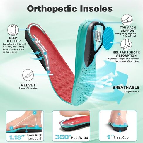 Women's Orthopedic Diabetic Walking Shoes: Wide Toe Box Comfortable Casual Arch Support Plantar Fasciitis Orthotic Sneakers, High Arch Swollen Work Tennis Sports Shoes for Foot and Heel Pain Relief in Saudi Arabia