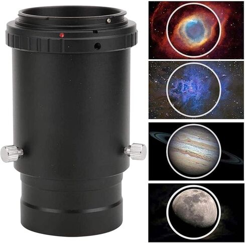 Telescope High Power Binoculars 2 inch Eyepiece Extension Tube,M42X0.75 Thread Mount Adapter Converter Ring for Connect Astronomical Telescope to SLR Camera,Black-for Ai for Indoor/Outdoor in Saudi Arabia