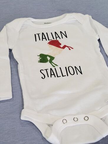 Italian Stallion - Baby Boy Girl Clothes Infant Bodysuit Funny Cute Newborn in Saudi Arabia