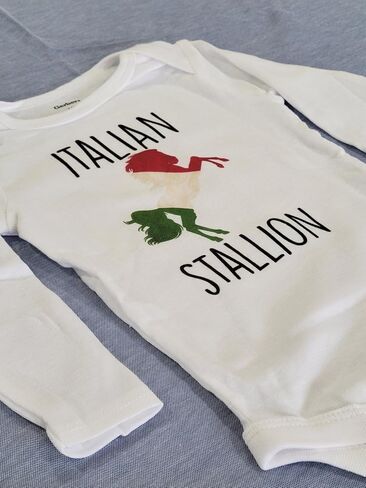 Italian Stallion - Baby Boy Girl Clothes Infant Bodysuit Funny Cute Newborn in Saudi Arabia