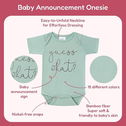Guess What Pregnancy Announcement Infant Bodysuit,New Pregnancy Announcement Gift for Grandparents in Saudi Arabia