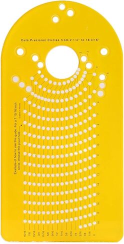رقصة قطع الدائرة لجهاز التوجيه الخشبي ، أدوات التوجيه الدقيقة لأخدود طحن ، دليل قطع الدائرة لصنع قطع مكبر الصوت المقطوعة أدوات توجيه أعمال الخشب (اللون: أصفر) in Kuwait