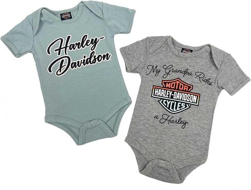 Harley-Davidson Baby Girls B & S Logo & My Grandpa Rides a Harley Creeper Set in Saudi Arabia