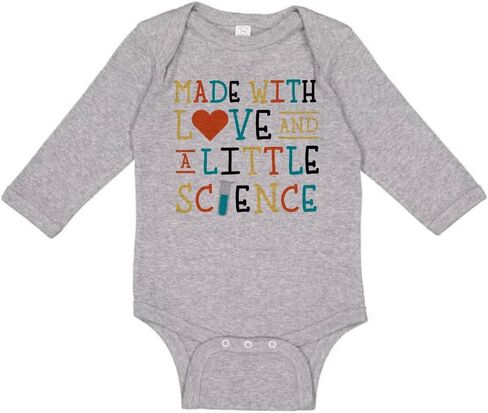 Made with Love and a Little Science Long Sleeve Baby Infant Bodysuit in Saudi Arabia