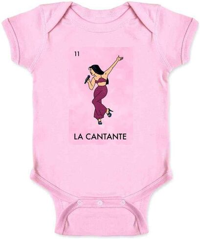Pop Threads La Cantante Singer Mexican Lottery Funny Parody Tejano Music Infant Baby Boy Girl Bodysuit in Saudi Arabia