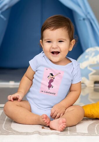 Pop Threads La Cantante Singer Mexican Lottery Funny Parody Tejano Music Infant Baby Boy Girl Bodysuit in Saudi Arabia