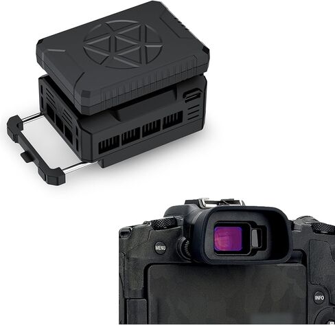 eyecup + ooler kit ： eyecup camera for eos r8 rp مع طقم مبرد الكاميرا مع بطارية مغناطيسية قابلة لإعادة الشحن in Saudi Arabia