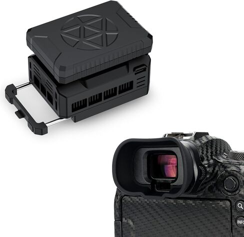 Eyecup + Cooler Kit：EOS R6 Mark II R6 R5 R5C Eyecup with Camera Cooler Kit with Magnetic Rechargeable Battery in Saudi Arabia