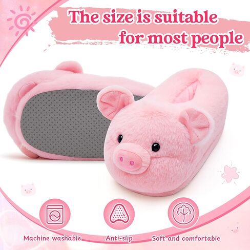 Fuzzy Slippers with Socks for Women Men Funny Plush Animal Slippers for Teen Girls Boys Winter Christmas Home Lovers Gifts in Saudi Arabia