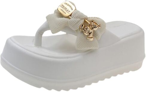 Ladies' mid-heel thick-soled EVA slippers - all-day comfort, suitable for all seasons, lightweight design for both indoor and outdoor use on the beach in Kuwait