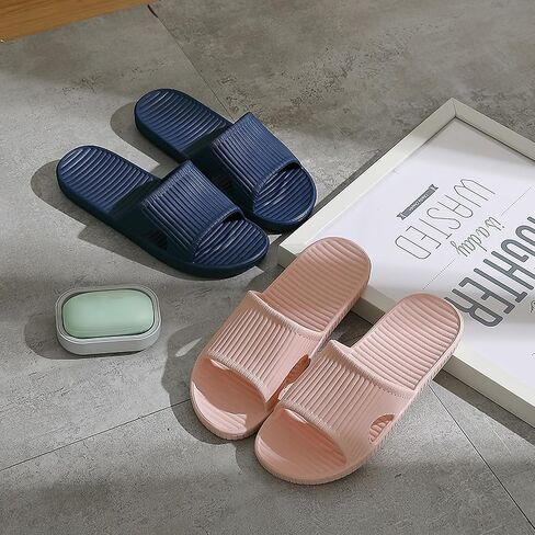 Shower Slippers for Women Men, Open-toe Quick Drying Non Slip Lightweight Slippers for Bathroom,House Slipper,Outdoor in Saudi Arabia