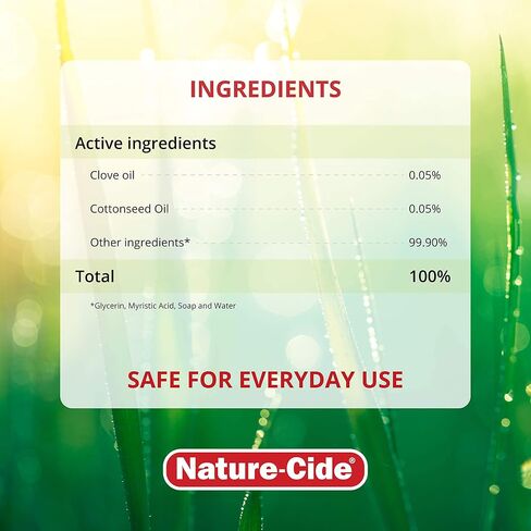 طبيعة-Cide البرغوث والقراد. رذاذ طبيعي بالكامل للقراد والبراغيث للمنزل والحيوانات الأليفة للحفاظ على منزلك آمنًا. يقتل على الاتصال. لا توجد رائحة قوية. 32 أونصة in Kuwait