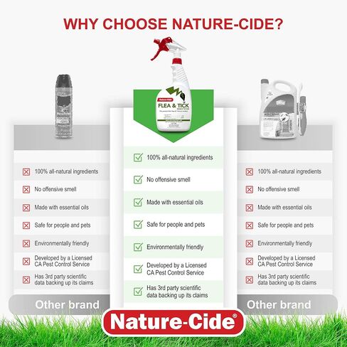 طبيعة-Cide البرغوث والقراد. رذاذ طبيعي بالكامل للقراد والبراغيث للمنزل والحيوانات الأليفة للحفاظ على منزلك آمنًا. يقتل على الاتصال. لا توجد رائحة قوية. 32 أونصة in Kuwait