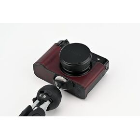 كاميرا جلدية أصلية مصنوعة يدويًا لحالة الفوفيلم GFX100RF/FUJIFILM GFX100RF-الطبقة العليا جسم البقر + لوحة قاعدة معدنية (متحف-ج-أخمرا) in Kuwait