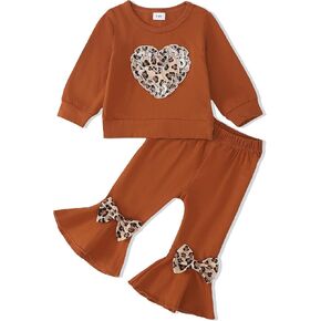 Renotemy Baby Girl Clothes Outfits Fall Winter Long Sleeve Sweatshirts in Kuwait