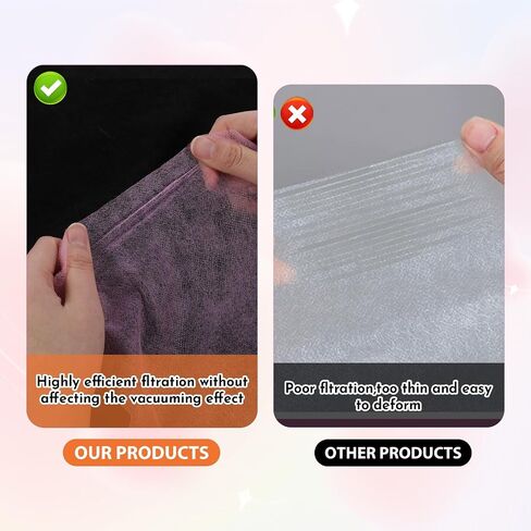 100 Pink Nail Dust Collector Filter Paper, Reusable Nail Vacuum Dust Collector Filters for Nail Salon & Home Use in Saudi Arabia