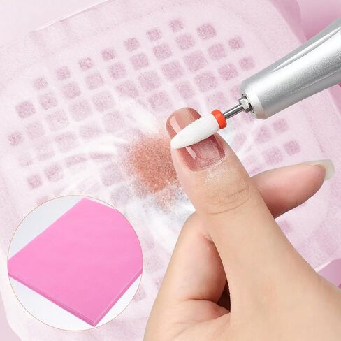 100 Pink Nail Dust Collector Filter Paper, Reusable Nail Vacuum Dust Collector Filters for Nail Salon & Home Use in Saudi Arabia