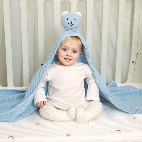 Lawkul Baby Blanket Bear Lovey Soft Plush Security بطانية للحيوانات حديثي الوال in Kuwait