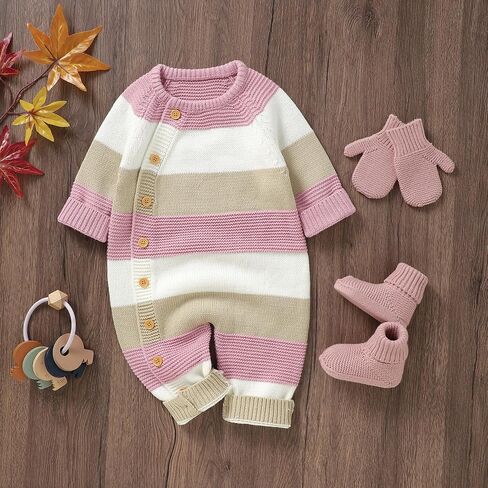 Giraropa Newborn Baby Boy Long Sleeve Romper Bodysuits Coming Home Outfit Duck Jumpsuit Cute Infant Fall Winter Clothes in Kuwait
