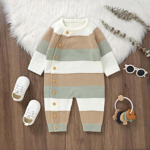 Giraropa Newborn Baby Boy Long Sleeve Romper Bodysuits Coming Home Outfit Duck Jumpsuit Cute Infant Fall Winter Clothes in Kuwait