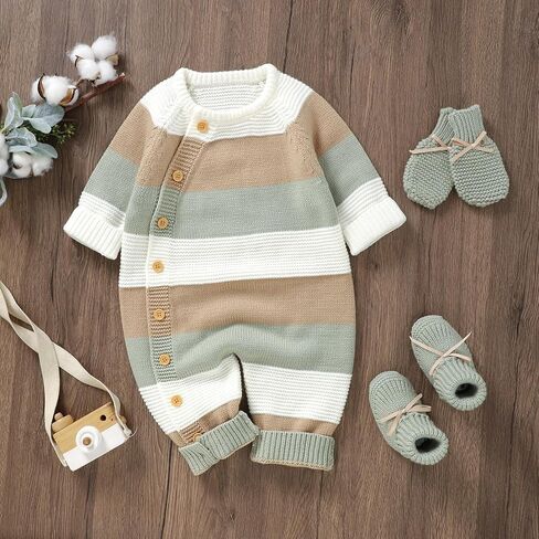 Giraropa Newborn Baby Boy Long Sleeve Romper Bodysuits Coming Home Outfit Duck Jumpsuit Cute Infant Fall Winter Clothes in Kuwait