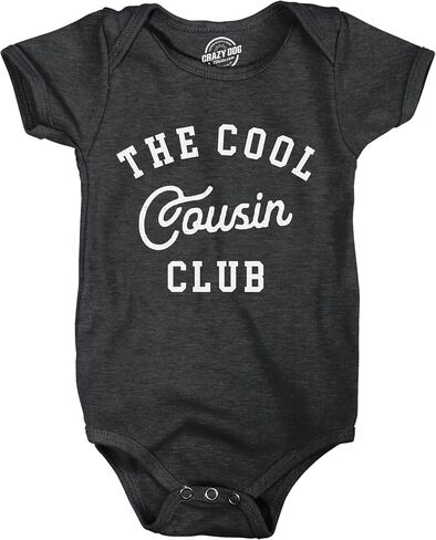 Crazy Dog T-Shirts The Cool Cousin Club Baby Bodysuit Funny Extended Family Cousins Joke Jumper for Infants in Saudi Arabia