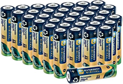 Synergy Digital Camcorder Batteries, Compatible with Sakar Hello Kitty Camcorder, (Ni-MH, 1.25V, 2800mAh), Combo-Pack Includes: 36 x AA Rechargeable Batteries in Saudi Arabia