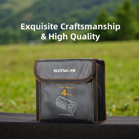 Fireproof Battery Safe Bag for DJI Mavic 4 Pro Accessories, Drone Mavic 4 Pro Battery Storage Guard Safe Pouch for Charge and Storage (For 3 batteries) in Saudi Arabia