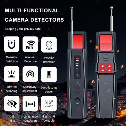 Hidden Camera Detector - 2025 Portable Camera Detector, Hidden Device GPS Detector, Bug Detector, Magnetic Field Camera Detector Privacy Protection Tool for Home, Office, Hotel and Travel Security-T09 in Saudi Arabia