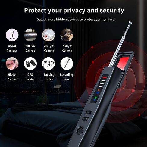 Hidden Camera Detector - 2025 Portable Camera Detector, Hidden Device GPS Detector, Bug Detector, Magnetic Field Camera Detector Privacy Protection Tool for Home, Office, Hotel and Travel Security-T09 in Saudi Arabia
