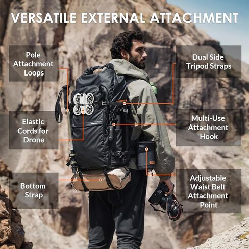 TARION Professional Camera Backpack for Photographers Medium 15L PBL | Quick Top Side Access, 15.6" Laptop Compartment, Tripod Holder, Waterproof Raincover, for Outdoor Hiking Travel in Saudi Arabia