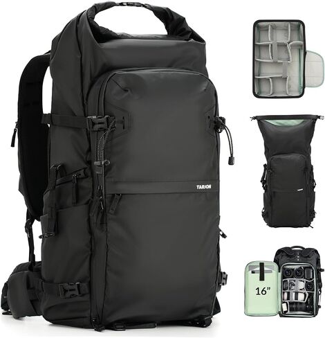TARION Professional Camera Backpack for Photographers Medium 15L PBL | Quick Top Side Access, 15.6" Laptop Compartment, Tripod Holder, Waterproof Raincover, for Outdoor Hiking Travel in Saudi Arabia