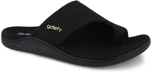 Gravity Defyer Women's GDEFY Etztal Linen Sandal - VersoShock Proven Performance Orthotic Slides in Saudi Arabia