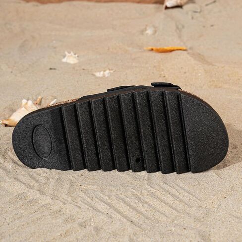 Women Slide Sandals with Double Buckle Comfortable Orthopedic Footbed Arch Support Flip Flops Summer Slippers in Saudi Arabia