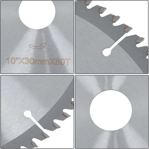 WFLNHB Alloy Woodworking Saw Blade 10 Inch 80 Tooth Circular Saw Blade with 30mm Arbor Hole Fit for Wood, Plywood Smooth Cutting in Saudi Arabia