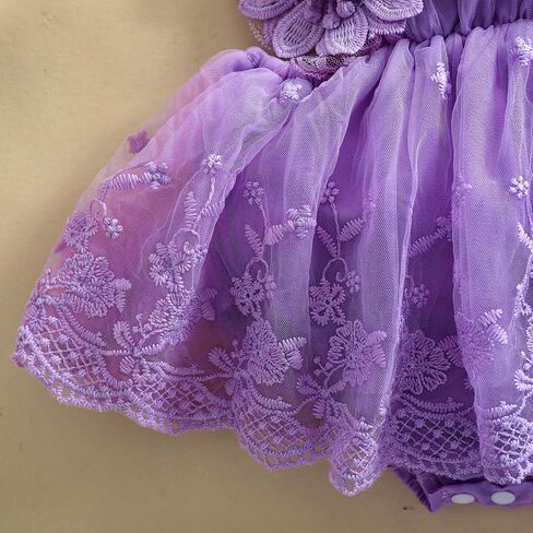 Toddler Baby Girl Summer Dress Sleeveless Lace Tulle One Piece Mesh Skirt Hem Jumpsuits with Headband in Kuwait