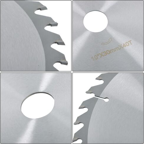 WFLNHB Alloy Woodworking Saw Blade 10 Inch 40 Tooth Circular Saw Blade with 30mm Arbor Hole Fit for Wood, Plywood Smooth Cutting in Saudi Arabia