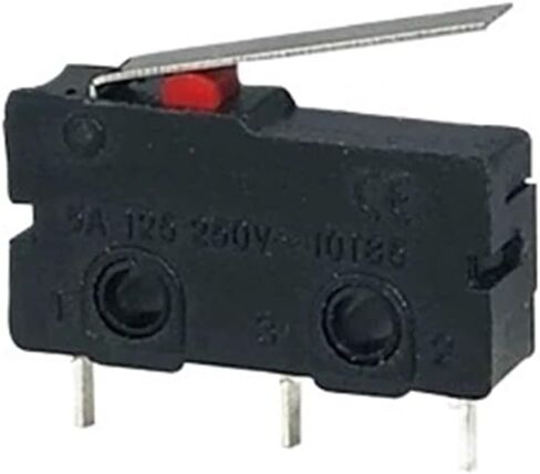 5Pcs Limit Switch NO NC 3 Pins PCB Terminals SPDT 5A 125V 250V 29mm Roller Arc Lever Snap Action Push Microswitches(PCB Without Lever) in Saudi Arabia