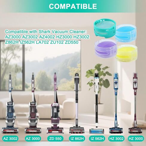 4 حزمة الرائحة خراوة خراوة متوافقة مع مكنسة سمك القرش ZU102 LA702 UZ565H HZ3002 IZ862H ، قطع غيار مرشح الفراغ in Kuwait