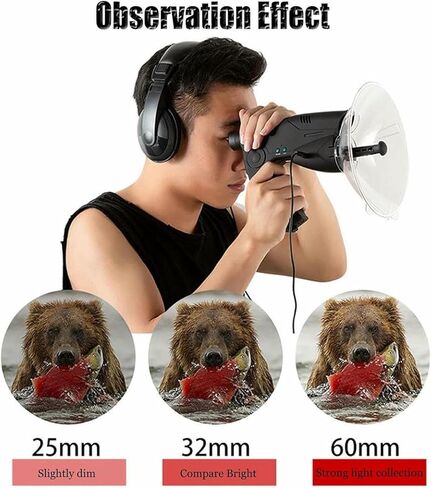 Parabolic Microphone Bionic Ear, Monocular X8 Bionic Ear Magnification Monocular Sound Amplifier, Nature Observing and Listening Digital Device in Saudi Arabia