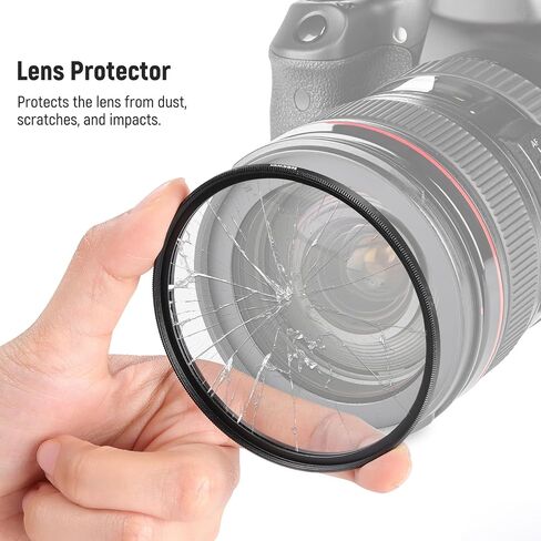 NEEWER 82mm Black Diffusion 1/8 Filter Soft Dreamy Cinematic Effect Filter Ultra Slim Water Repellent Scratch Resistant Optical Glass, Multiple Nano Coatings with MC UV Protection Filter & Lens Cap in Saudi Arabia