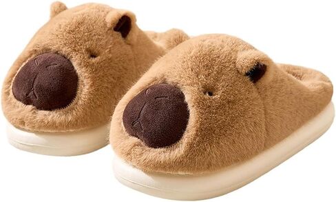 النعال الحيوانية للنساء ، شبشب منزل لطيف للبالغين مع سمكة أسماك القرش الكابيبارا ، أحذية المنزل الشتوية الشتوية مع رغوة الذاكرة ، شرائح غرفة نوم غامضة ، دافئة ناعمة PVC SOLE in Kuwait