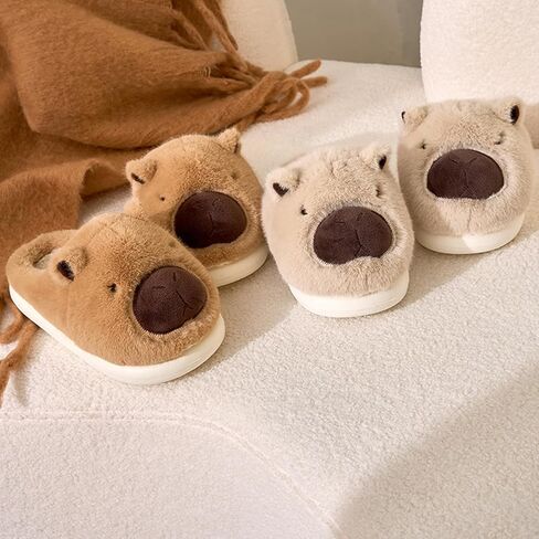 النعال الحيوانية للنساء ، شبشب منزل لطيف للبالغين مع سمكة أسماك القرش الكابيبارا ، أحذية المنزل الشتوية الشتوية مع رغوة الذاكرة ، شرائح غرفة نوم غامضة ، دافئة ناعمة PVC SOLE in Kuwait