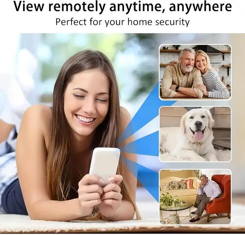 W8 Compact Wireless Smart Camera ، 4K Full HD Video ، AI Detection Motion ، IR Night Vision ، USB Powered ، Pet & Baby Monitor ، Camera Security Home ، تشغيل عن بُعد عبر التطبيق in Saudi Arabia