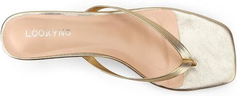 Kitten Heel Thong Flip Flops for Women, 2.5in Square Open Toe Sandals | Comfy kitten heel, cushioned footbed, non-slip sole; great for casual formal wear, dates, weddings, parties and summer trips in Saudi Arabia