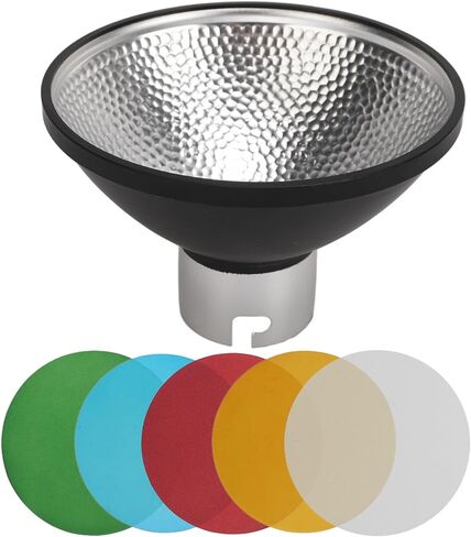 Reflector Beauty Dish Aluminum Standard Soft Diffuser 12cm Diameter 5 Color Filters for AD200 AD200Pro AD360II Flashes Portrait Product Photography in Saudi Arabia