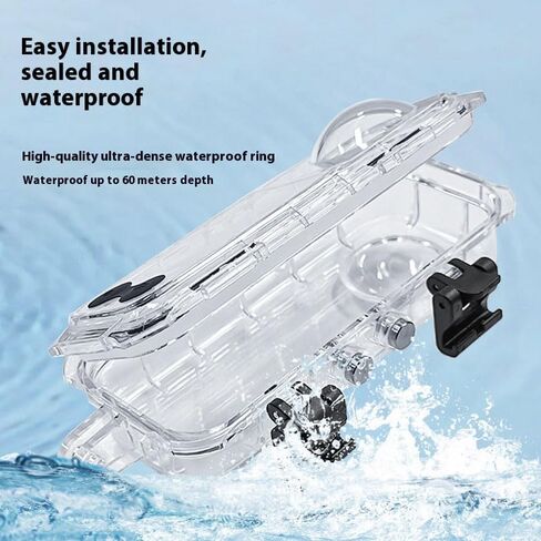 Waterproof case for Insta360 X4，Invisible Diving case Waterproof Depth 60M Underwater Photography Pressure-Resistant Drop-Proof Includes 1/4 Thread Adapter and Anti-Fog Insert in Saudi Arabia