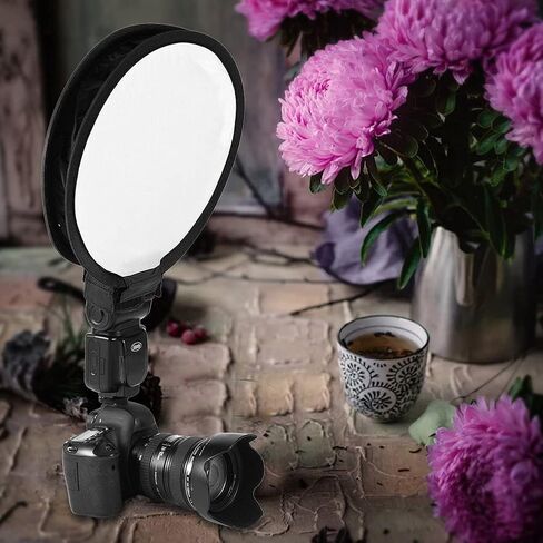 Foldable Flash Diffuser, Mini Portable Round Beauty Dish Flash Diffuser Softbox (30cm) in Kuwait